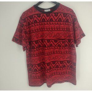 VTG 90s 80s Earthquake Of San Francisco Floral Geometric Pocket T-Shirt Mens L